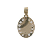 Religious Jesus Cubic Zirconia CZ 14k 585 Yellow Gold Charm Pendant