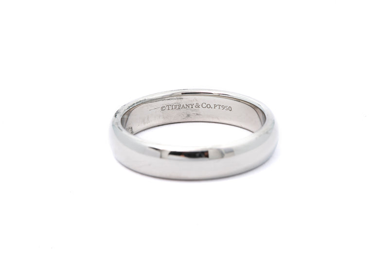 Tiffany & Co 4.5mm Platinum 950 Wedding Band Ring Size 8