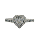 Pandora 925 Sterling Silver Cubic Zirconia Elevated Heart Halo Ring Size 6 52