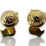Kids 10kt Solid Yellow Gold Cute Cartoon Cat Kitten Screw-Back Stud Earrings with 18k Gold Earring Backs
