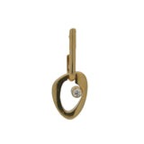 Georg Jensen Rare Solid 18kt Yellow Gold Modern Single Dangle Earring with Diamond