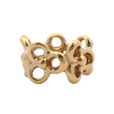 Pandora Solid 14kt Yellow Gold Trinity Flower Floral Spacer Bracelet Charm