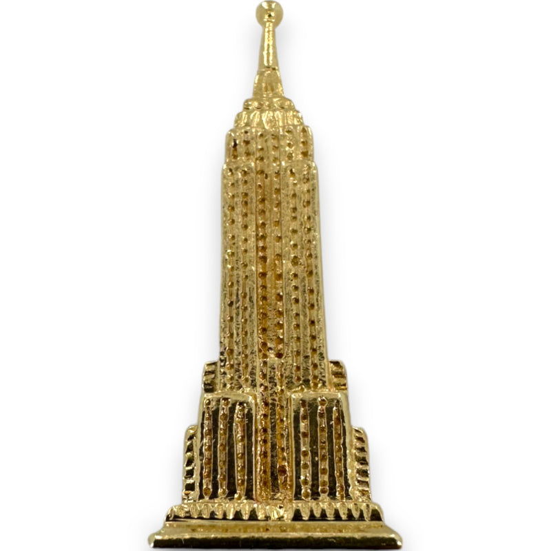 Vintage NYC Empire State Building NYC Pendant Charm Solid 14kt Yellow Gold