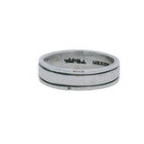 925 Sterling Silver 6.3mm Double Edge Band Ring Made In Mexico