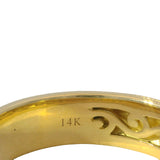 Neil Lane Solid 14kt Yellow Gold Scrollwork Black Diamond 6.4mm Men's Band Ring Size 10