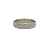 Blue Nile Solid 14kt White Gold 5mm Brushed Matte Gold Band Ring Size 8.5