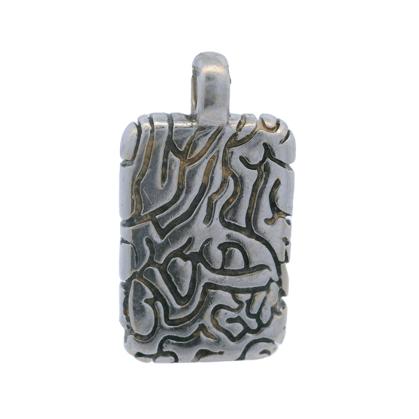 Versani Black Diamond 14K 585 White Gold 18k 750 Charm Pendant