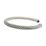 David Yurman 925 Sterling Silver Classic Cable Amethyst and Diamond Cuff Bracelet 7"