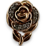 Zales Enhanted Disney Belle Flower Rose 10KT 417 Rose Gold Stud Earrings
