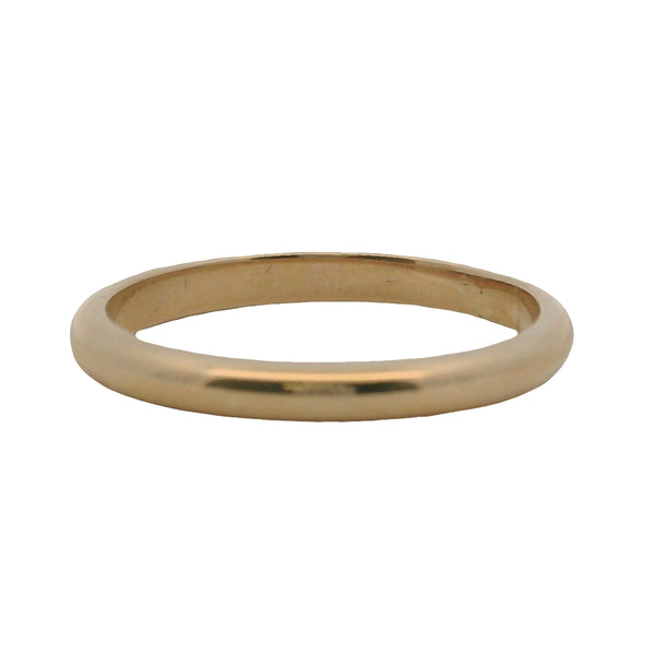 Vintage Solid 14kt Yellow Gold Simple Dainty Stackable Wedding Band Ring Size 6.25