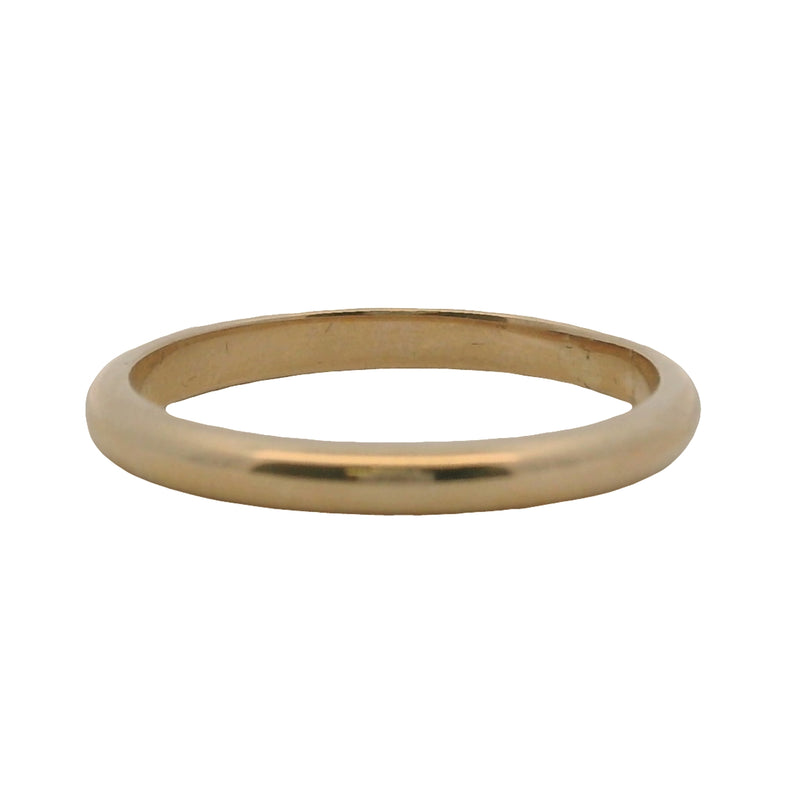 Vintage Solid 14kt Yellow Gold Simple Dainty Stackable Wedding Band Ring Size 6.25