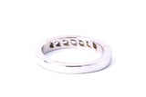 Cubic Zirconia Channel Set Wedding Band 14K 585 White Gold Ring Size 7 1/4