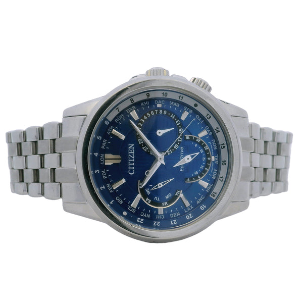 Citizen Eco-Drive 8729-R005791 44mm Calendrier Steel Blue Dial Watch