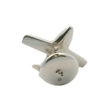 Vintage 925 Sterling Silver 3D Airplane Plane Single Cufflink