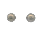 925 Sterling Silver Satin Finish Brushed 8mm Ball Stud Earrings
