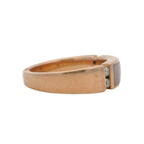 Kabana Solid 14kt Rose Gold Mother of Pearl and Diamond 5.8mm Band Ring Size 6.5