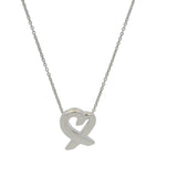 Tiffany & Co Paloma Picasso Collection Loving Heart 16" Necklace In 925 Sterling Silver