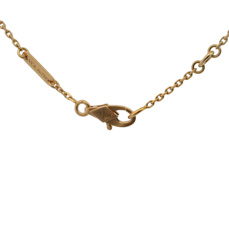 Van Cleef & Arpels Alhambra 18kt Rose Gold Sweetheart Carnelian Station 7" Bracelet