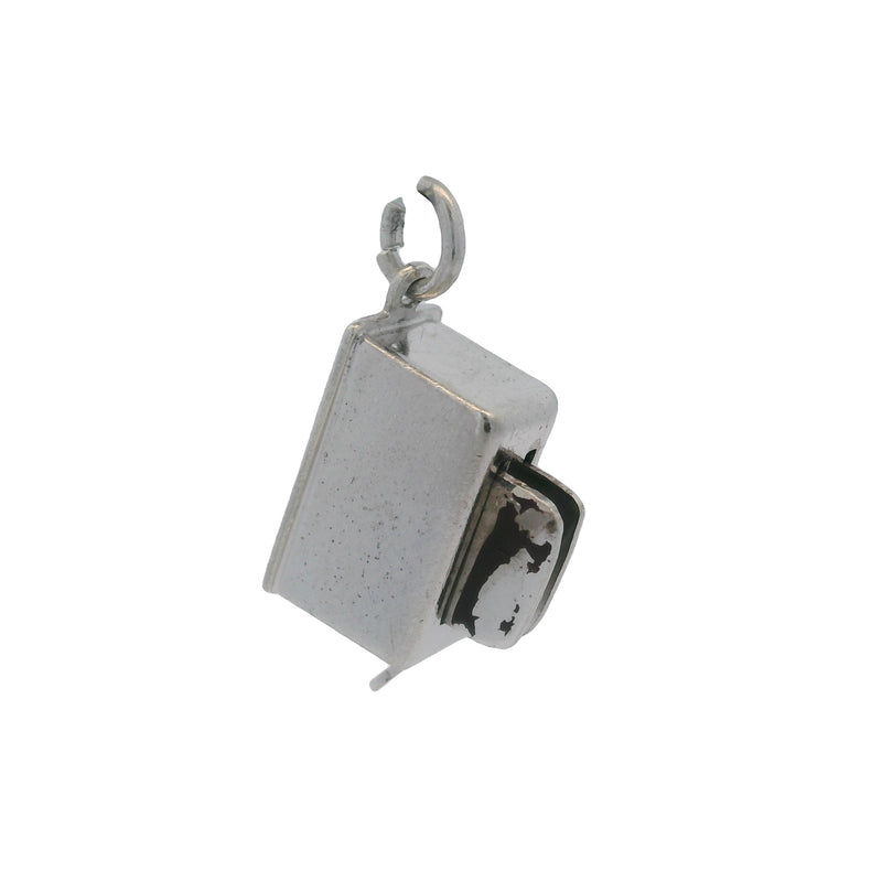 Vintage 925 Sterling Silver Moving Lever Toaster Bracelet Charm