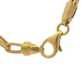 Vintage Solid 18kt Yellow Gold Multi-Chain Adjustable Coral Pendant Tassel 20.5" Textured Necklace