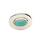 Wayne Aguilar 925 Sterling Silver and Cabochon Turquoise Oval Kewa Native American Pendant (3)