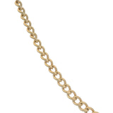 Retired Mejuri Solid 14kt Yellow Gold Curb Chain 16" Necklace and White Topaz Pendant