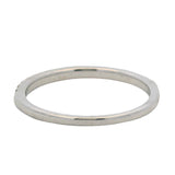 Solid 14kt White Gold and Diamond Half Eternity 0.28ctw 2mm Thin Wedding Band Ring Size 7.5