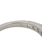 Marchesa Solid 18kt White Gold and Diamond Graduated Half Eternity Band Ring Size 7