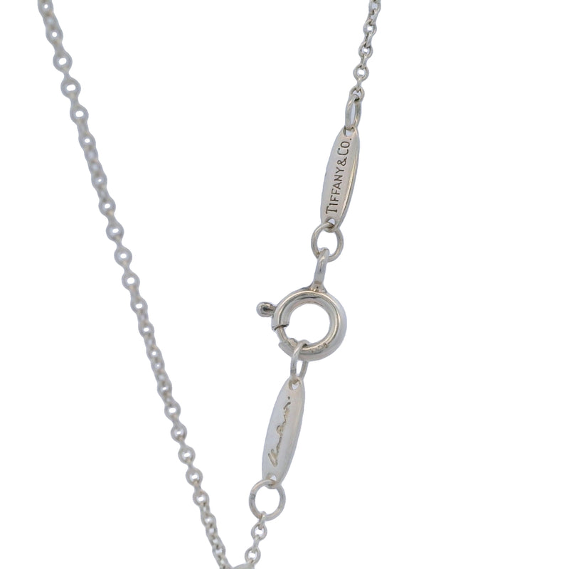 Elsa Peretti for Tiffany & Co Starfish 16" Pendant Necklace in 925 Sterling Silver with 0.04ct Diamond Center Made in Spain