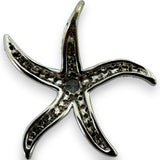 Hammermen Brothers Solid 18kt White Gold and Diamond Starfish Pendant Charm with VS Near Colorless Diamonds
