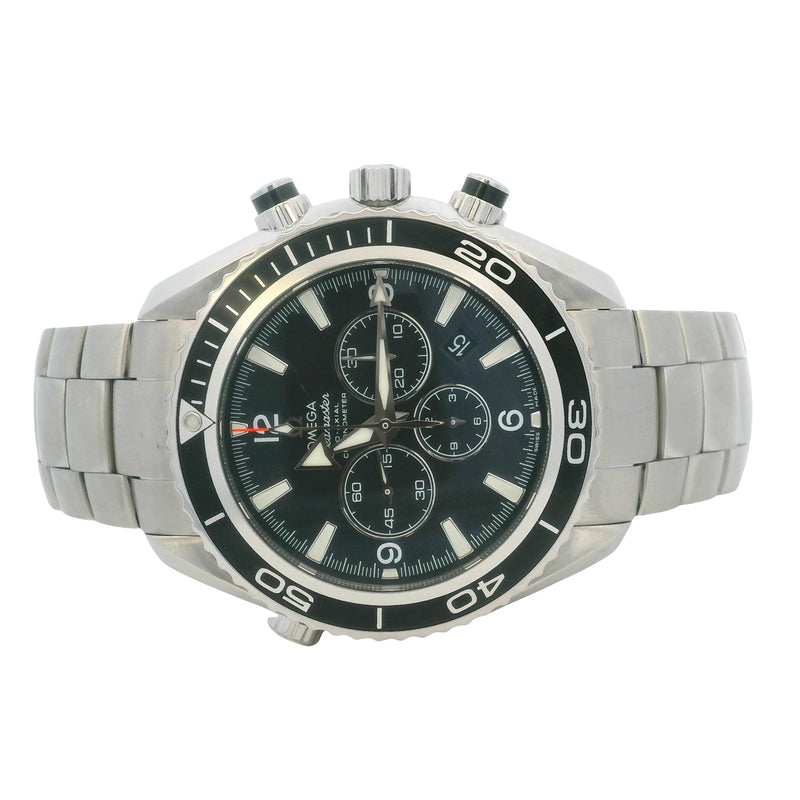 Omega Seamster Planet Ocean 600m 22105000 44.5mm Chronograph Steel Watch