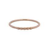 Retired Bony Levy Solid 14k Rose Gold Beaded Studded Stackable Band Ring Size 8