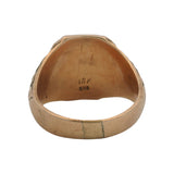 Antique Victorian 14kt Yellow Gold Engraved Floral 22.8g Signet Ring Size 12.5