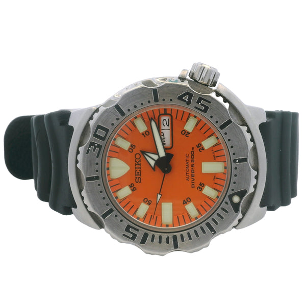 Seiko Orange Monster Divers 43mm 7S26-0350 Steel Rubber Watch