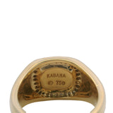 Kabana Solid 18kt 750 Yellow Gold Opal and Diamond Halo Statement Ring Size 11