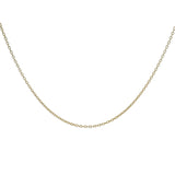 Turkish Solid 14kt Yellow Gold Thin Dainty 16" Cable Chain Necklace