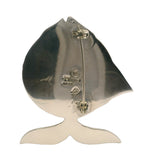 Taxco Mexico 925 Sterling Silver and Golden Sheen Obsidian Large Fish Brooch Pin
