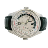 Girard Perregaux World Time WW.TC 49851 41mm Silver Dial Leather Steel Watch