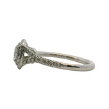 Tiffany & Co Solid Platinum Soleste 0.41ct Cushion-Cut Diamond Halo Engagement Ring Size 6