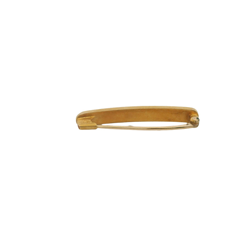 Vintage Solid 14kt Yellow Gold 1" Tie Bar Pin