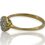 18kt Yellow Gold and 0.26ctw Diamond Cluster Wedding Ring