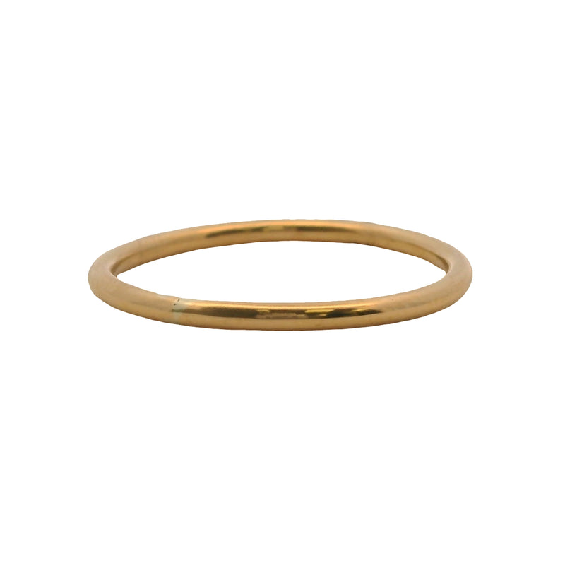 Solid 18kt Yellow Gold Classic Thin 1.5mm Wedding Stackable Comfort Band Ring
