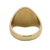 Solid 10kt Yellow Gold Large 18.5mm Oval Blank Signet Ring Size 10