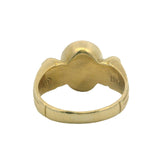 Vahe Naltchayan Vintage 1987 Solid 18kt Yellow Gold Chrysoprase Intaglio Ring Size 5