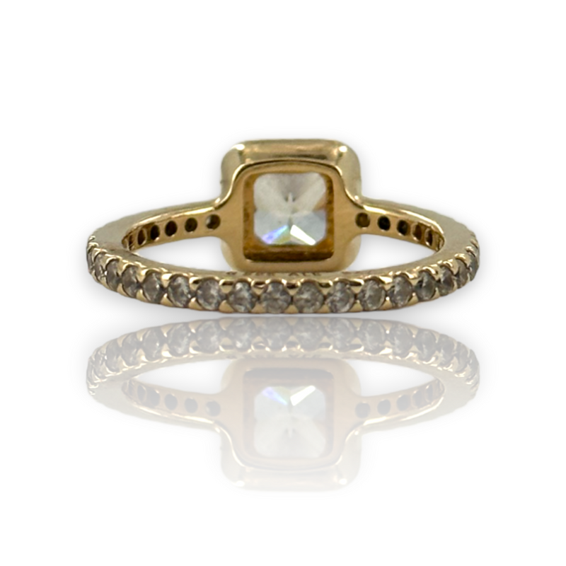 Pandora ALE G585 14KT 585 Yellow Gold Square Sparkle Ring Size 6 GEM Pawnbrokers