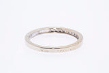 Blue Nile Diamond Line Channel Anniversary Band 18K 750 White Gold Ring Sz 7 3/4