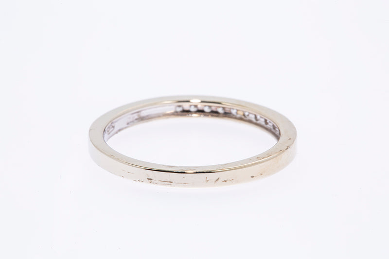 Anillo de aniversario con línea de diamantes Blue Nile en oro blanco 750 de 18 quilates, talla 7 3/4
