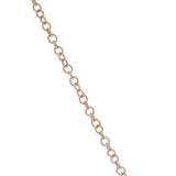 Shy Creation Solid 14kt Rose Gold Diamond Bar Pendant with Adjustable 15-18" Chain