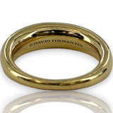 David Yurman Signed Solid 18kt Yellow Gold Everyday Wearable Solid Metal Dome Ring Size 7
