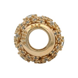 Pandora Solid 14kt Yellow Gold and CZ Inner Radiance Bead Slider Spacer Charm